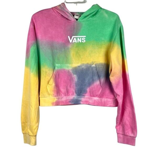 Vans Pullover Tye Dye Cropped Hoodie Sweatshirt Large - Picture 1 of 11